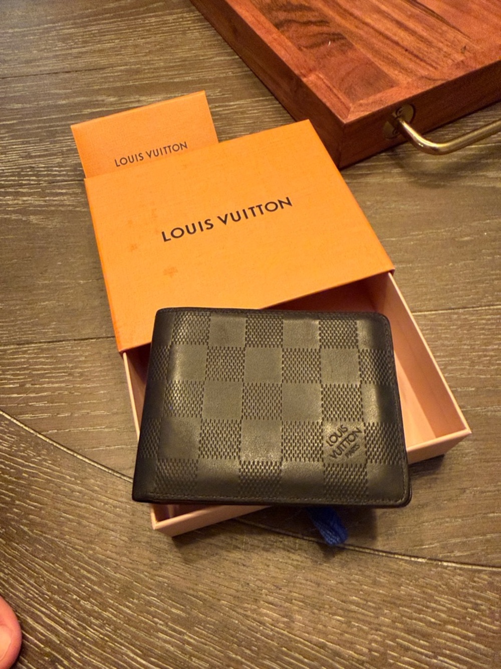 Louis Vuitton Black Damier Graphite Card & Key Wallet
